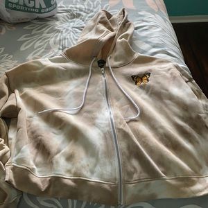 Butterfly Cropped Hoodie